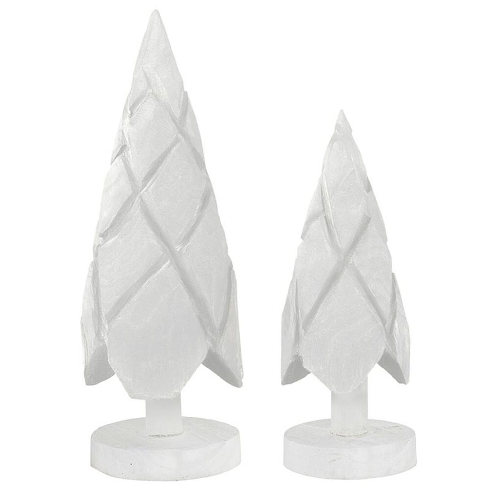 SB Designs Studio Gray Paulownia Wood Trees, Set of 2/NWOT